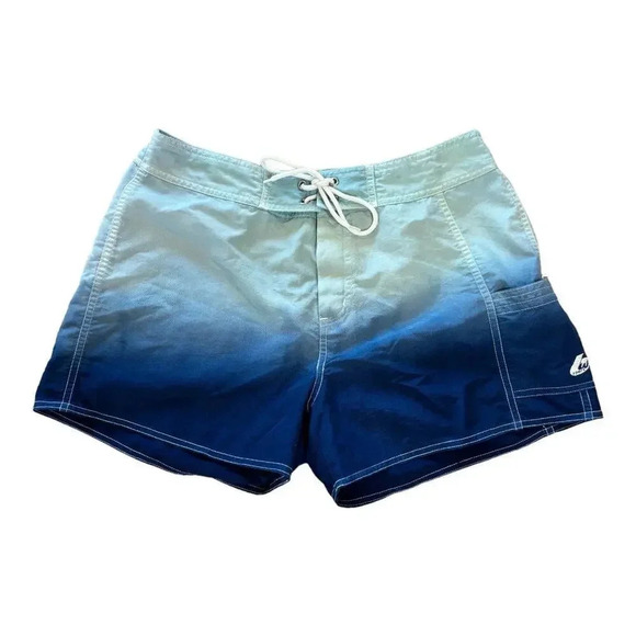 LW Sport Women's Swim Shorts Pull On Drawstrings Faded Blue Size 6 - Picture 1 of 6